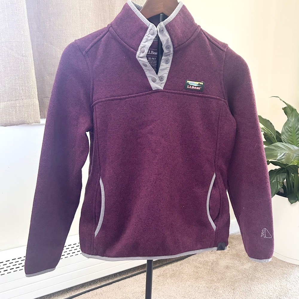 L.L. Plum Snap-Front Pullover